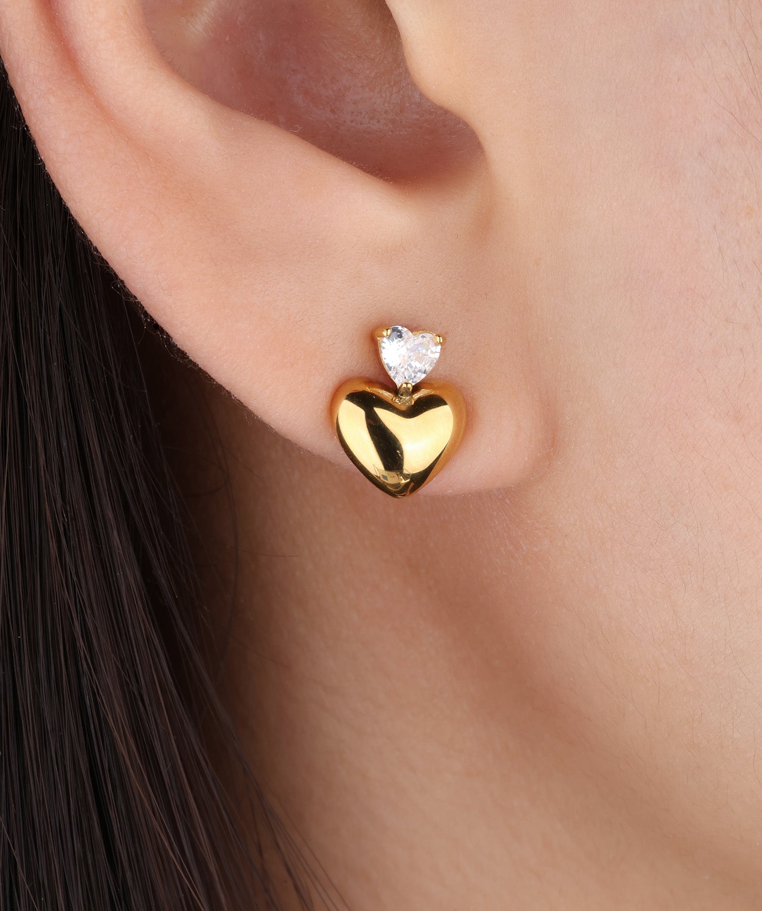 Puffed Heart Studs