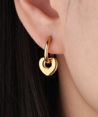 Puffed Heart Drops - OumoJewelry