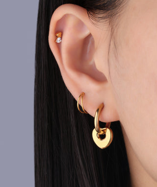 Puffed Heart Drops - OumoJewelry