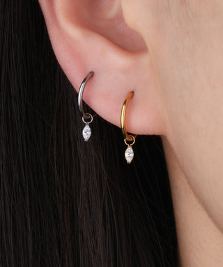 Titanium Marquise Dangle - OumoJewelry