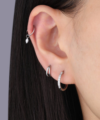 Titanium Marquise Dangle - OumoJewelry