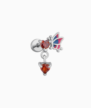 Enamel Butterfly Love Flatback Drop - OumoJewelry
