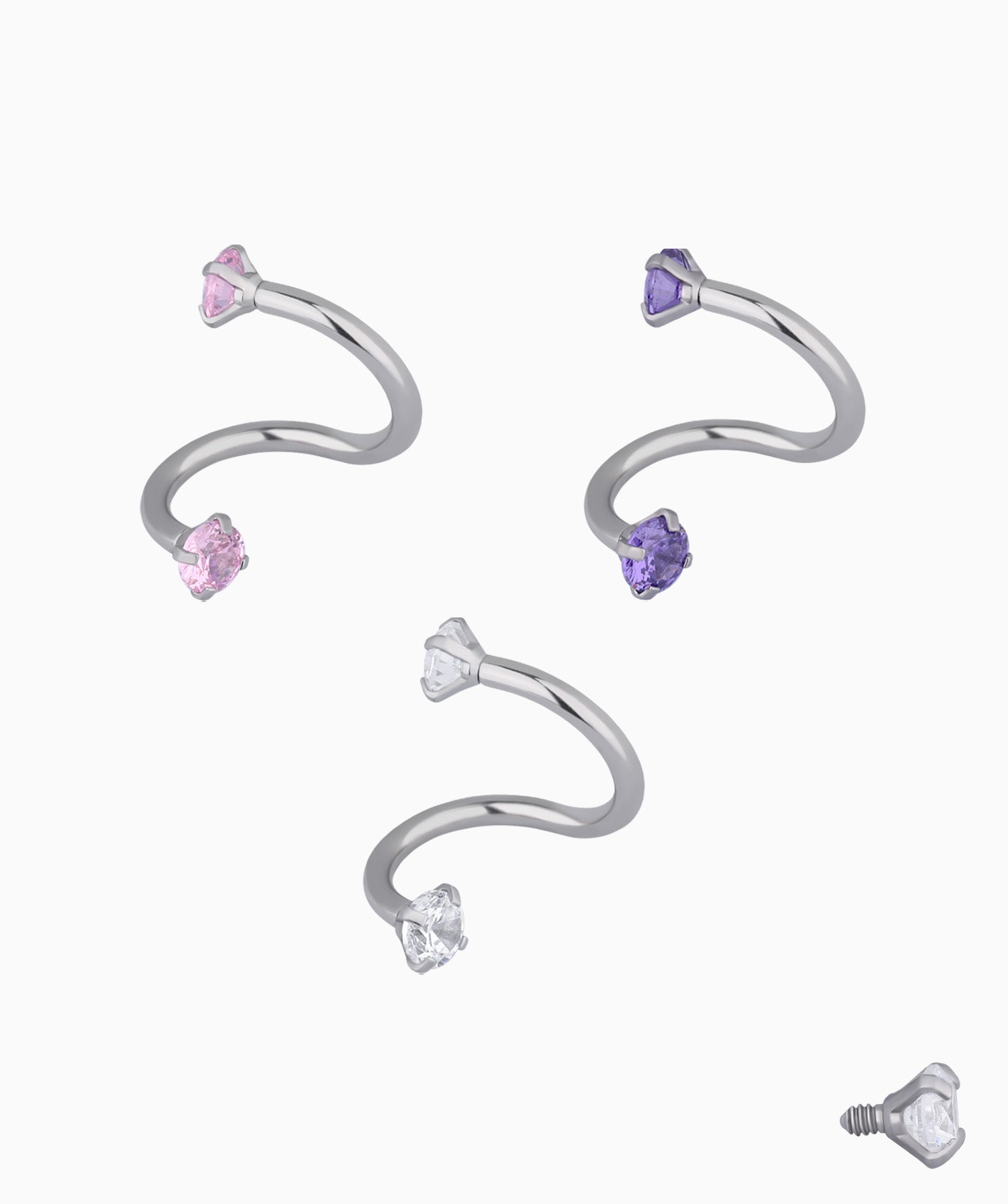 Spiral Gem Barbell