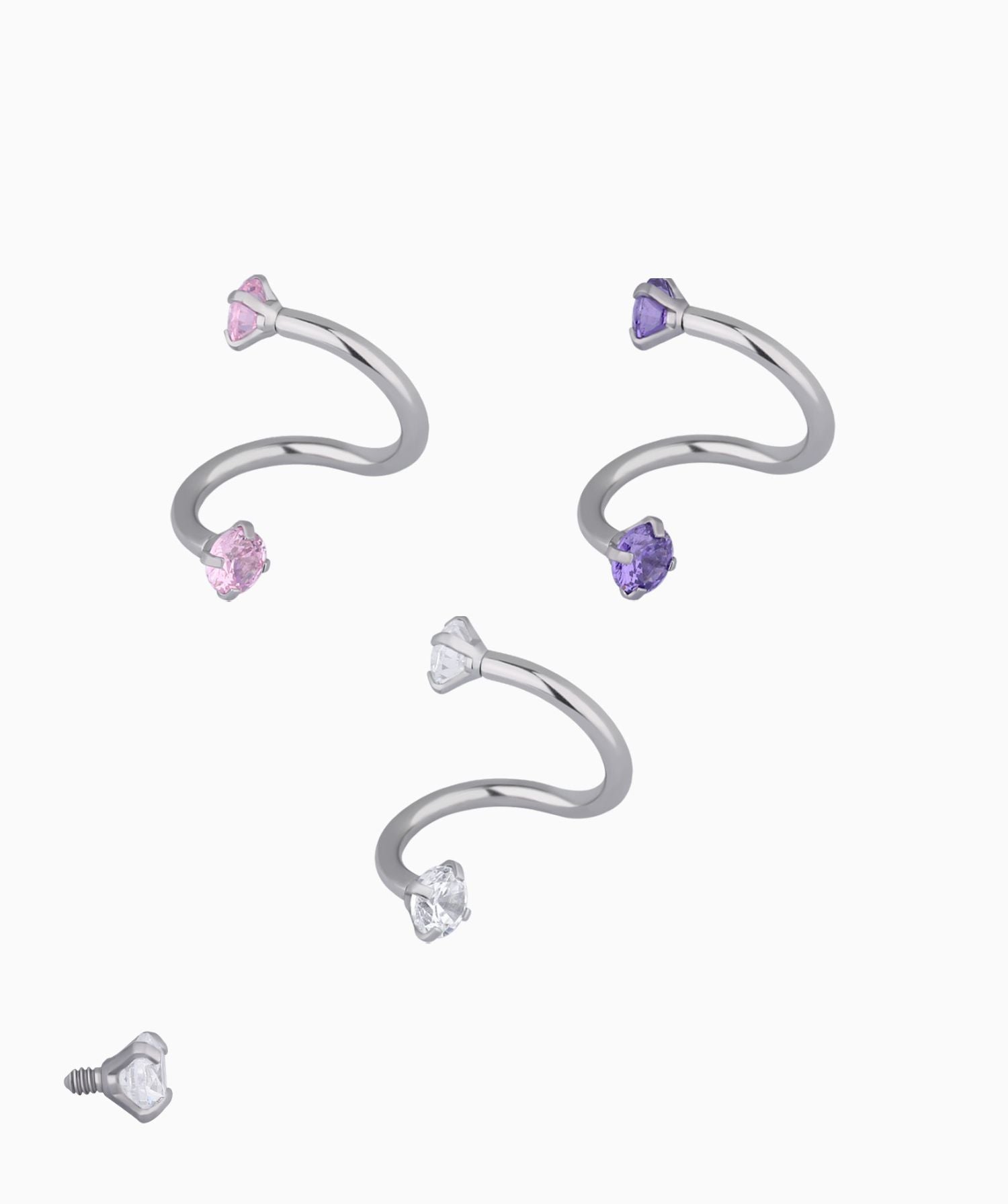 Spiral Gem Barbell