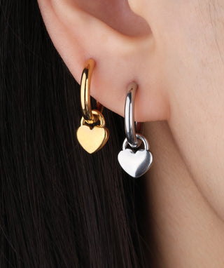 Classic Puffed Heart Drops - OumoJewelry