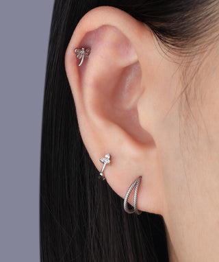 Titanium Dragonfly Flatback Stud - OumoJewelry