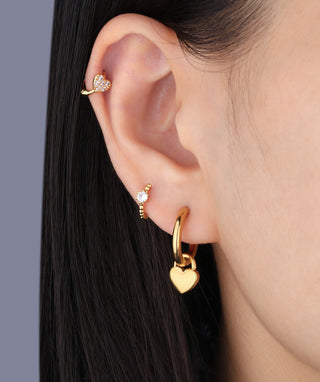 Classic Puffed Heart Drops - OumoJewelry