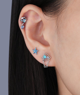 Enamel Starfish Stud - OumoJewelry