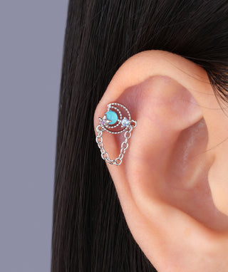 Opal Star & Moon Chain - OumoJewelry