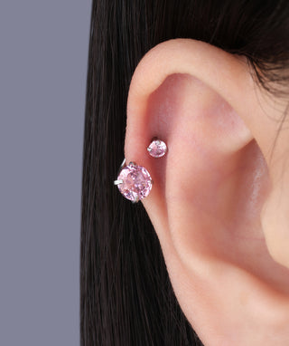 Gems Curved Barbell - OumoJewelry