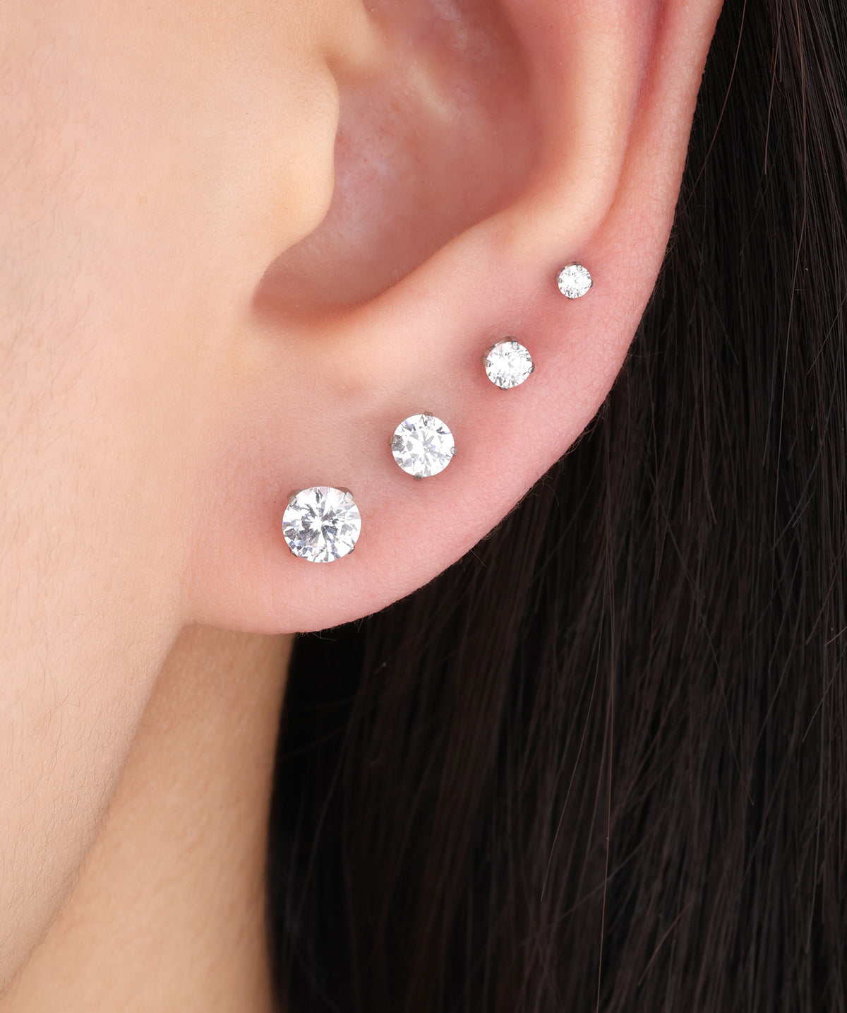 Internal Threaded Flatback Stud - Stainless Steel - Helix, Forward Helix, Upper Lobe - Oumo Jewelry