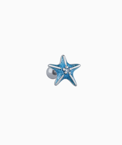 Enamel Starfish Stud