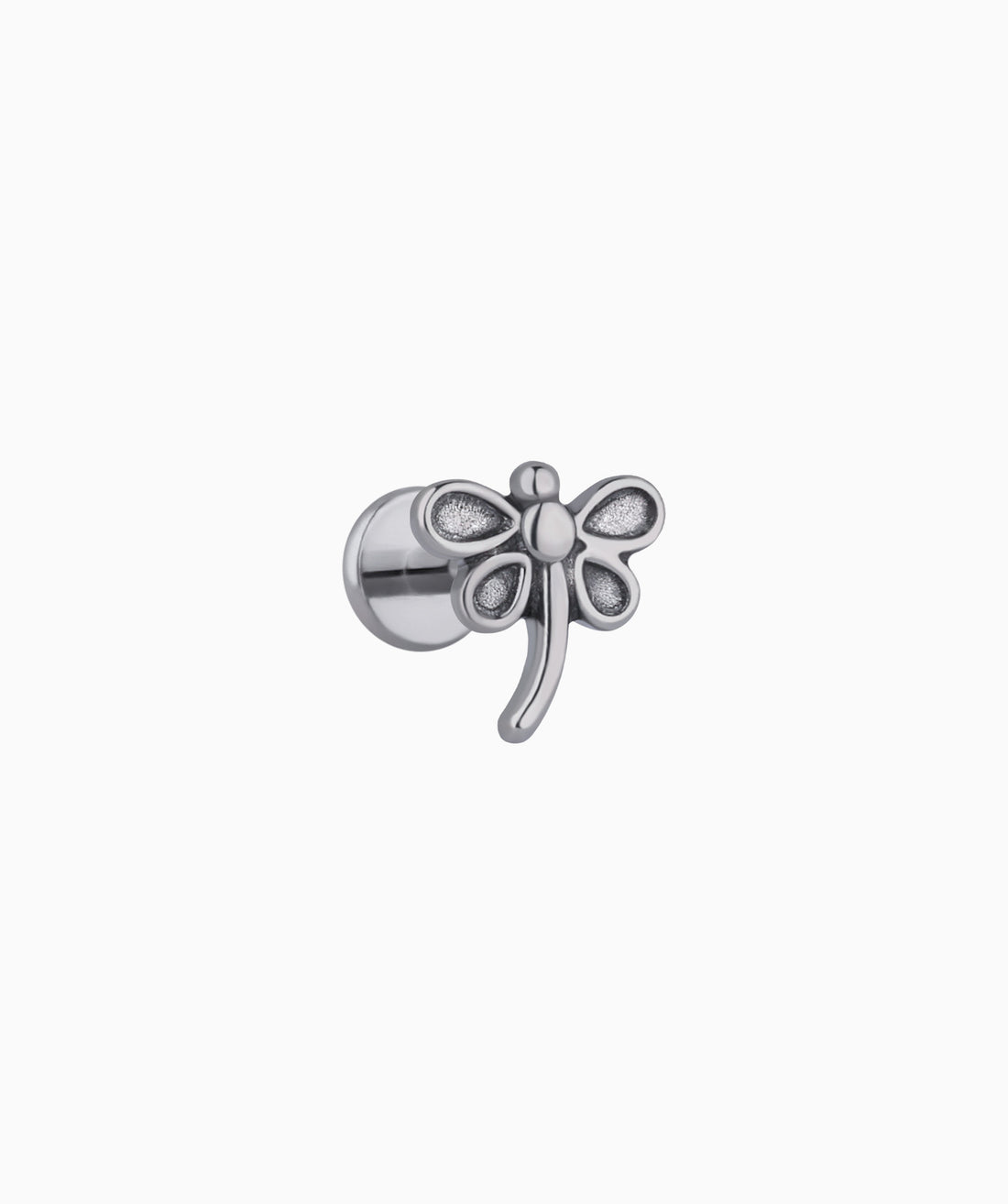 Titanium Dragonfly Flatback Stud