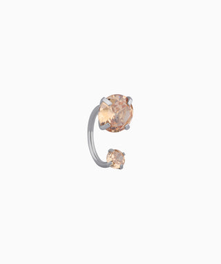 Gems Curved Barbell - OumoJewelry