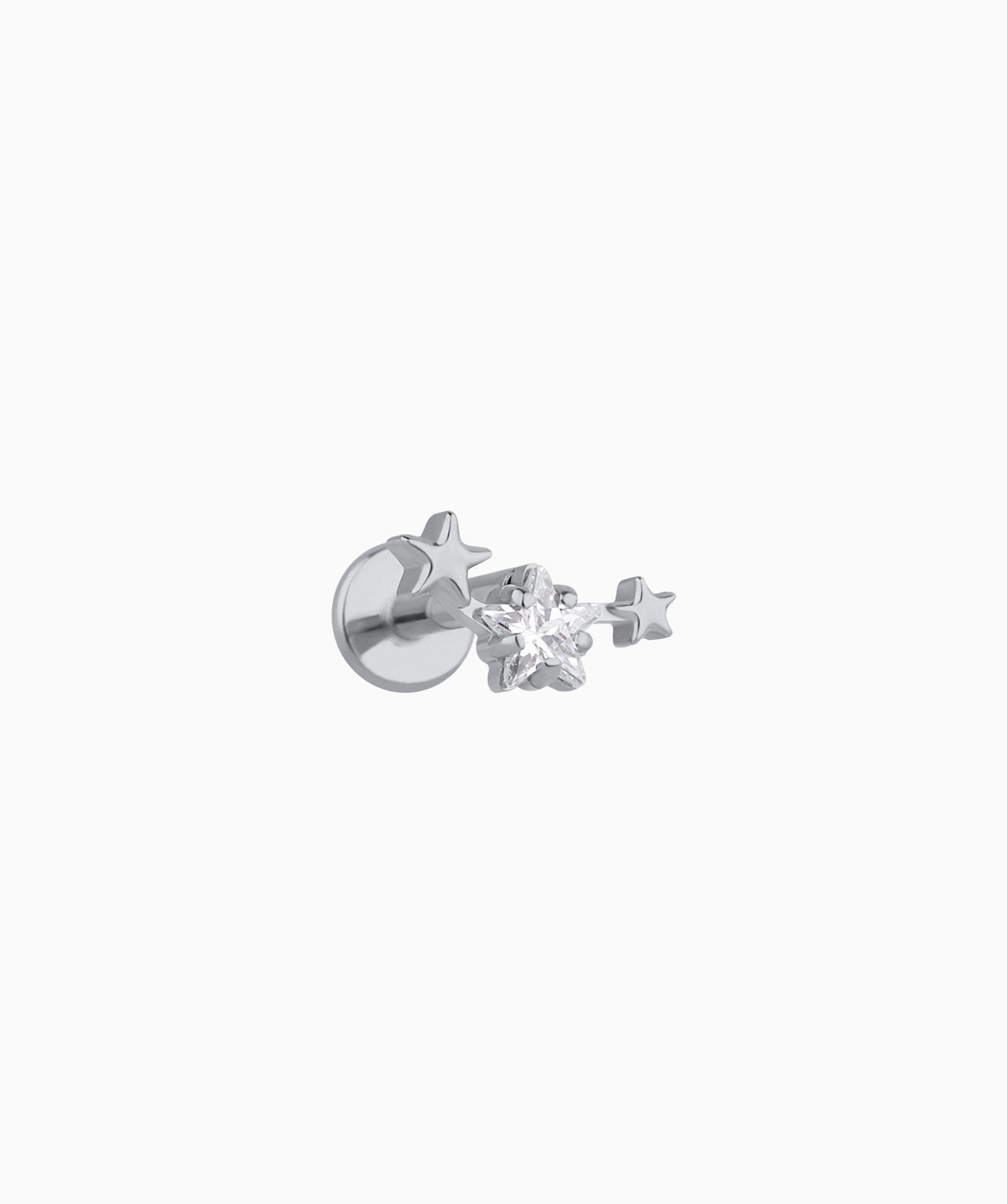 Titanium Petite Star Flatback Stud