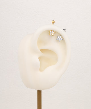 Star Vertical Helix Stud - OumoJewelry