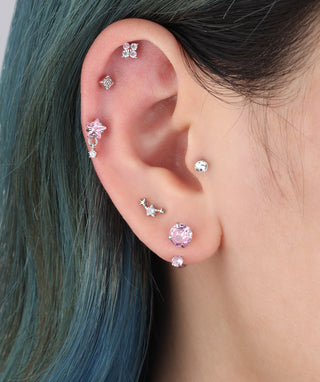 Gems Curved Barbell - OumoJewelry