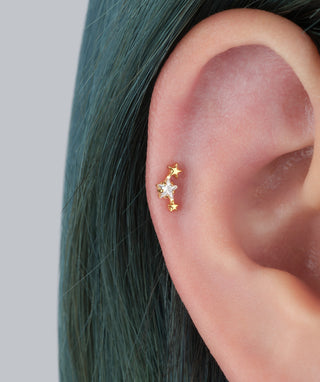 Titanium Petite Star Flatback Stud - OumoJewelry