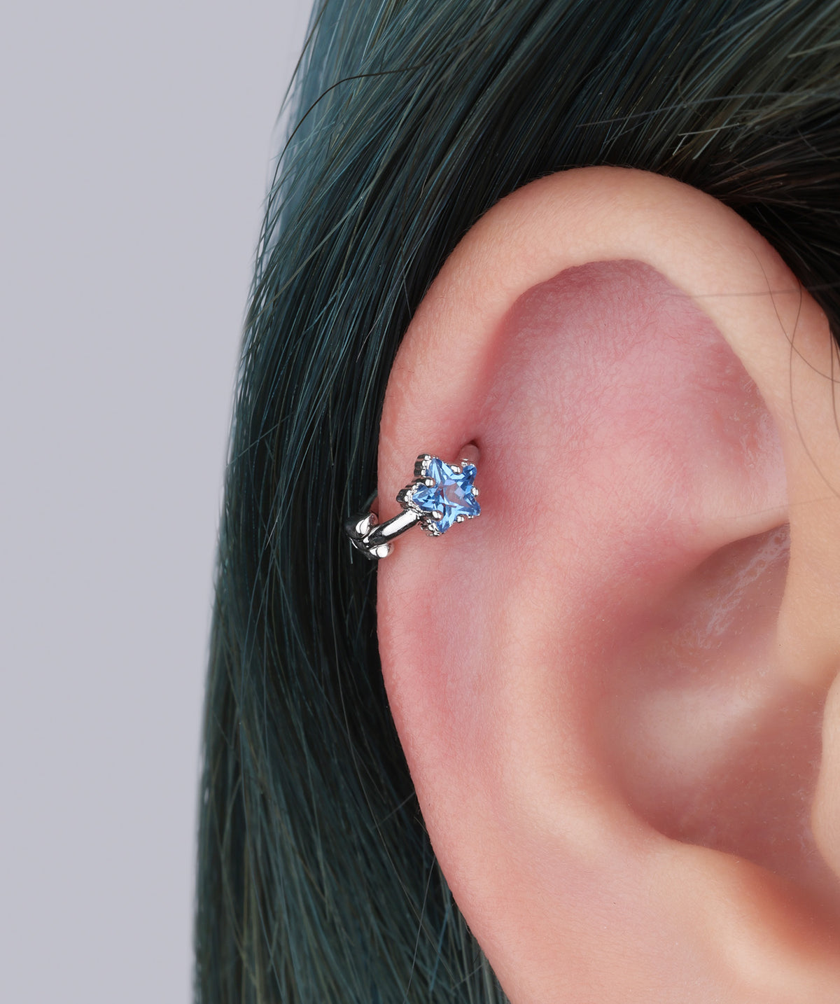 Charming Star Helix Hoop - Brass - Upper Lobe, Helix - Oumo Jewelry
