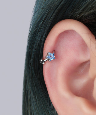 Charming Star Helix Hoop - OumoJewelry