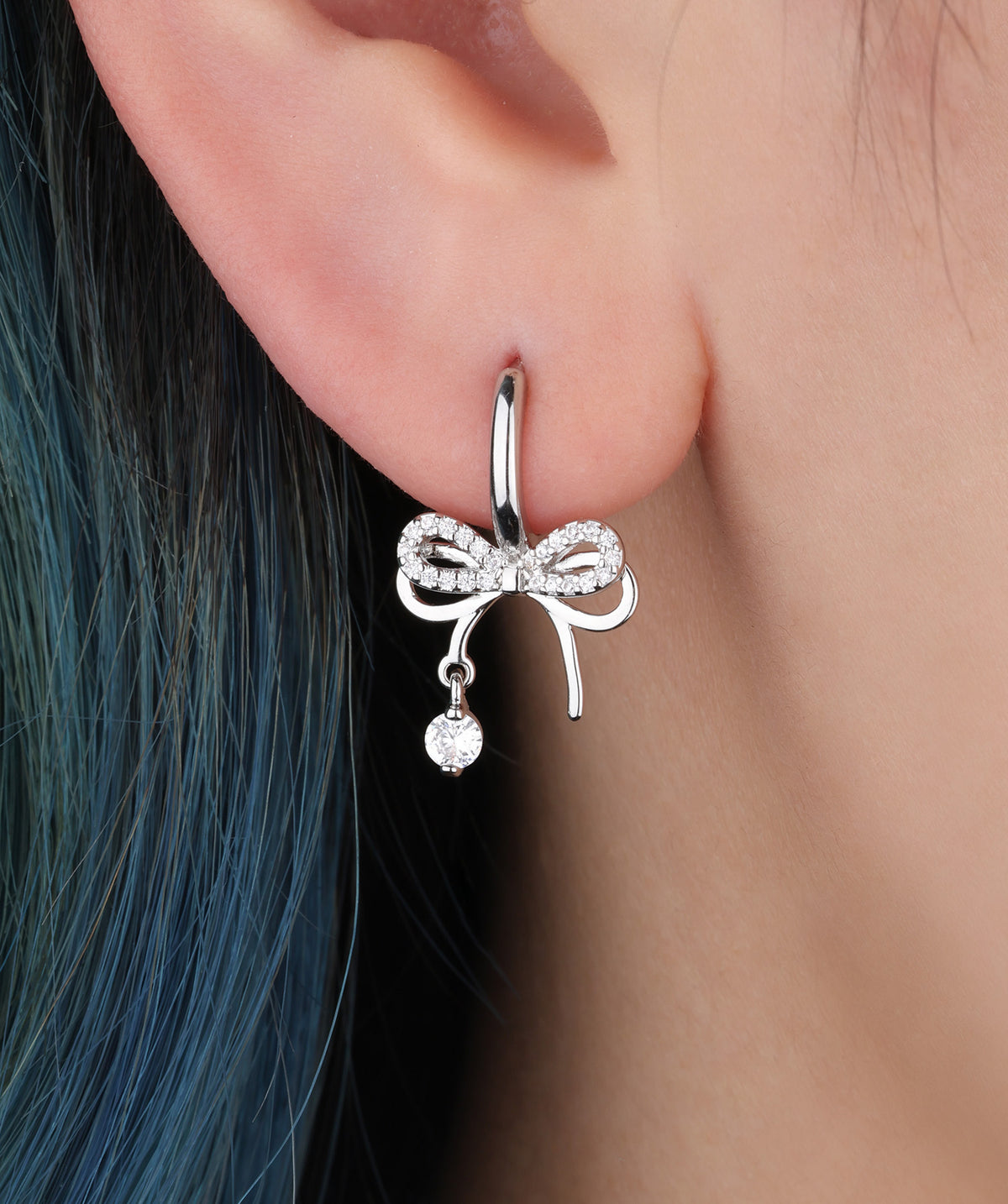 Sweet Bow Drop - Brass - Upper Lobe, Lobe - Oumo Jewelry
