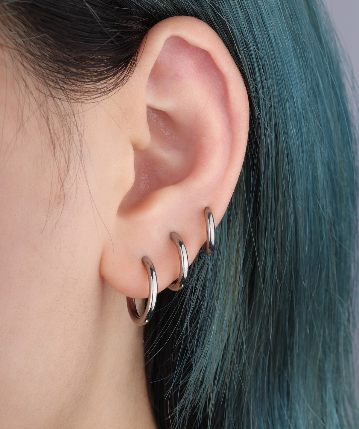 Titanium Basic Hoop - Titanium - Lobe, Upper Lobe, Helix - Oumo Jewelry