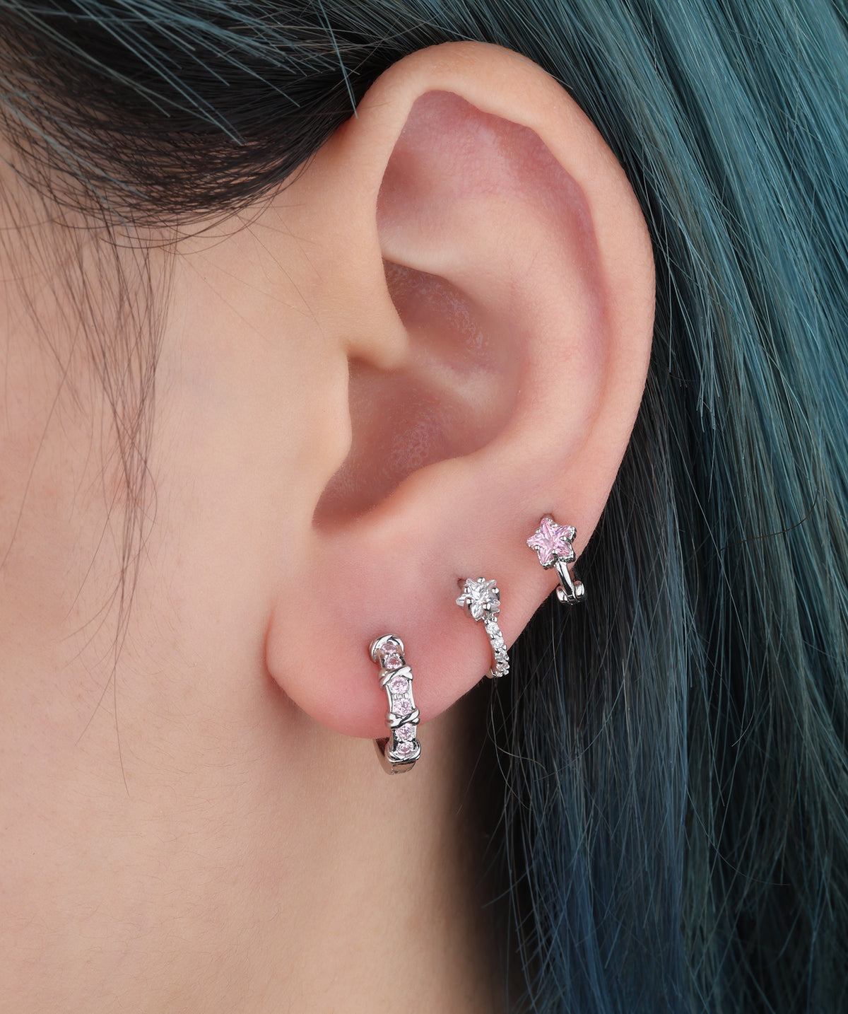 Charming Star Helix Hoop - Brass - Upper Lobe, Helix - Oumo Jewelry