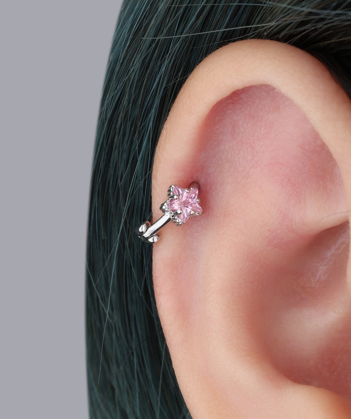 Charming Star Helix Hoop - Brass - Upper Lobe, Helix - Oumo Jewelry
