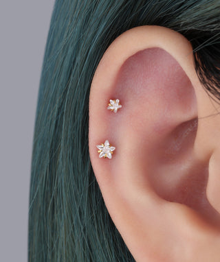 Sparkling Star Flatback Stud - OumoJewelry