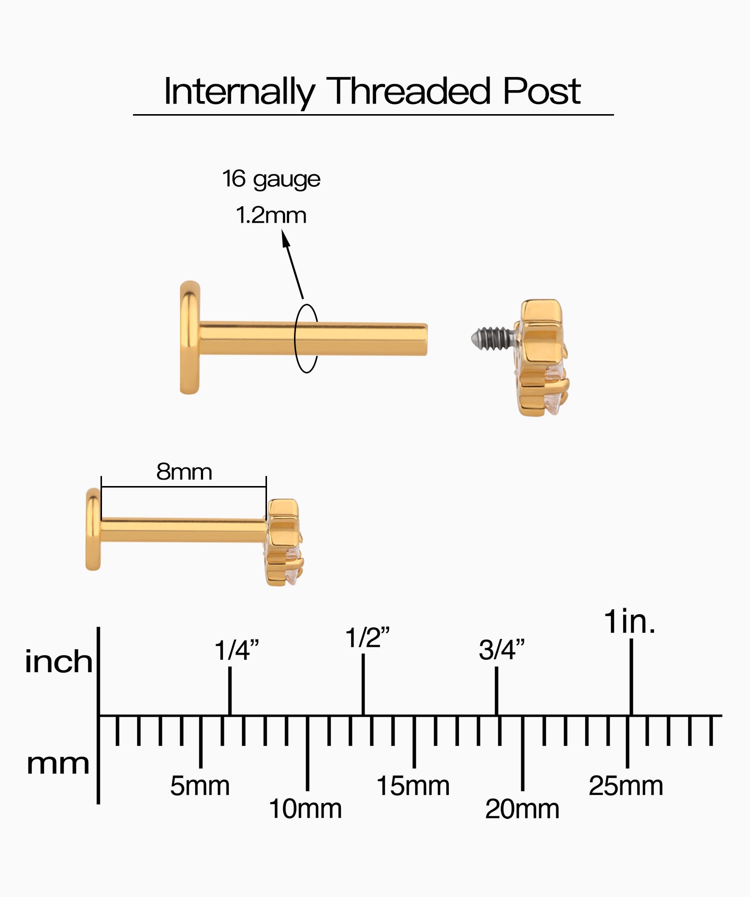 Titanium Petite Star Flatback Stud