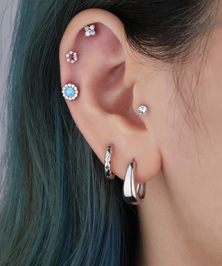 Star Twinkle Hoops - OumoJewelry