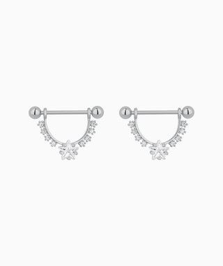 Star Glitter Nipple Rings - OumoJewelry