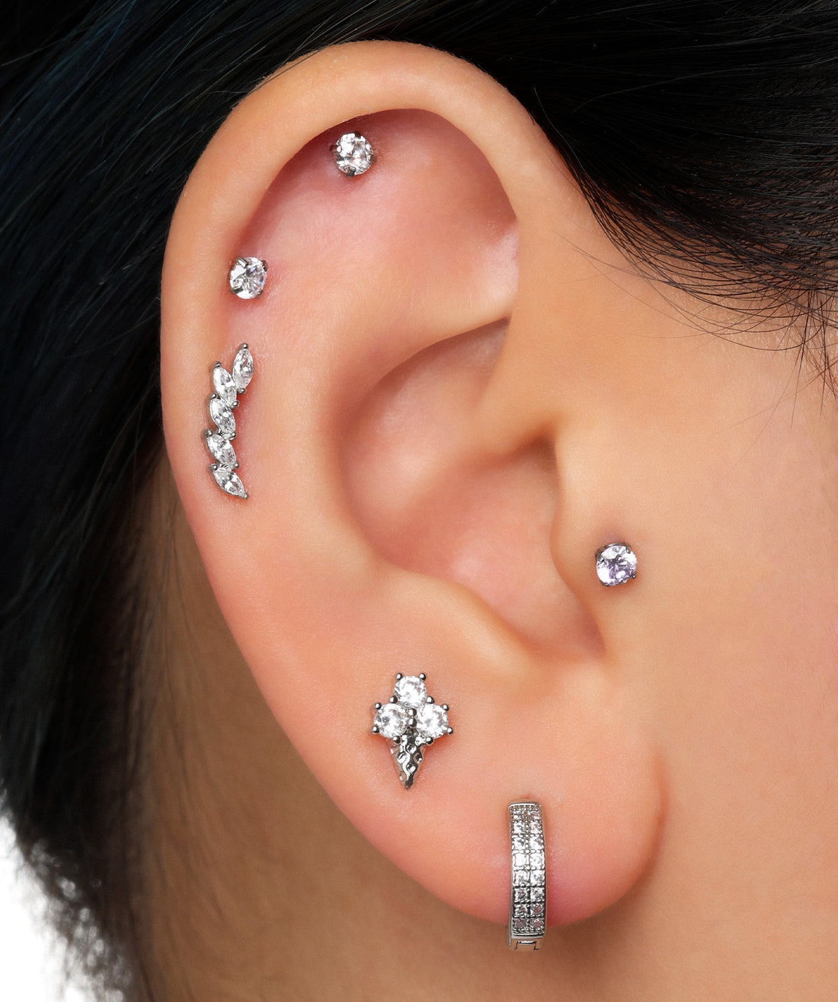 Ice Cream Stud - Stainless Steel - Upper Lobe, Helix - Oumo Jewelry