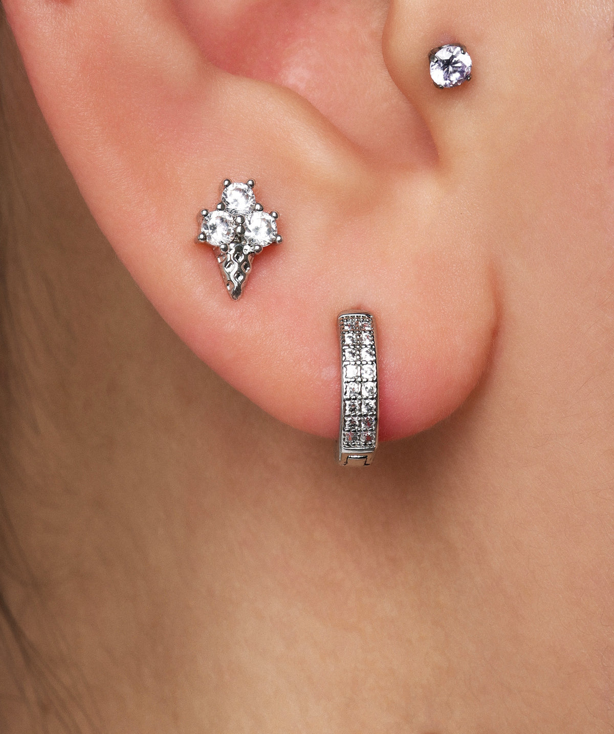 Ice Cream Stud - Stainless Steel - Upper Lobe, Helix - Oumo Jewelry