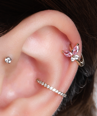 Butterfly Charm Hoop