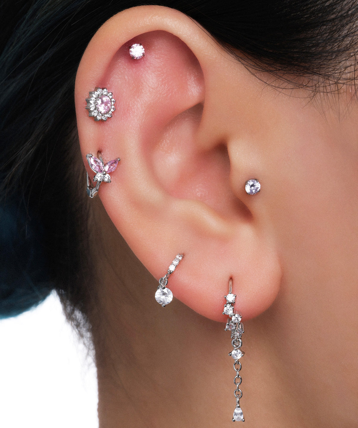 Luna Bloom Drop - Brass - Lobe, Upper Lobe - Oumo Jewelry