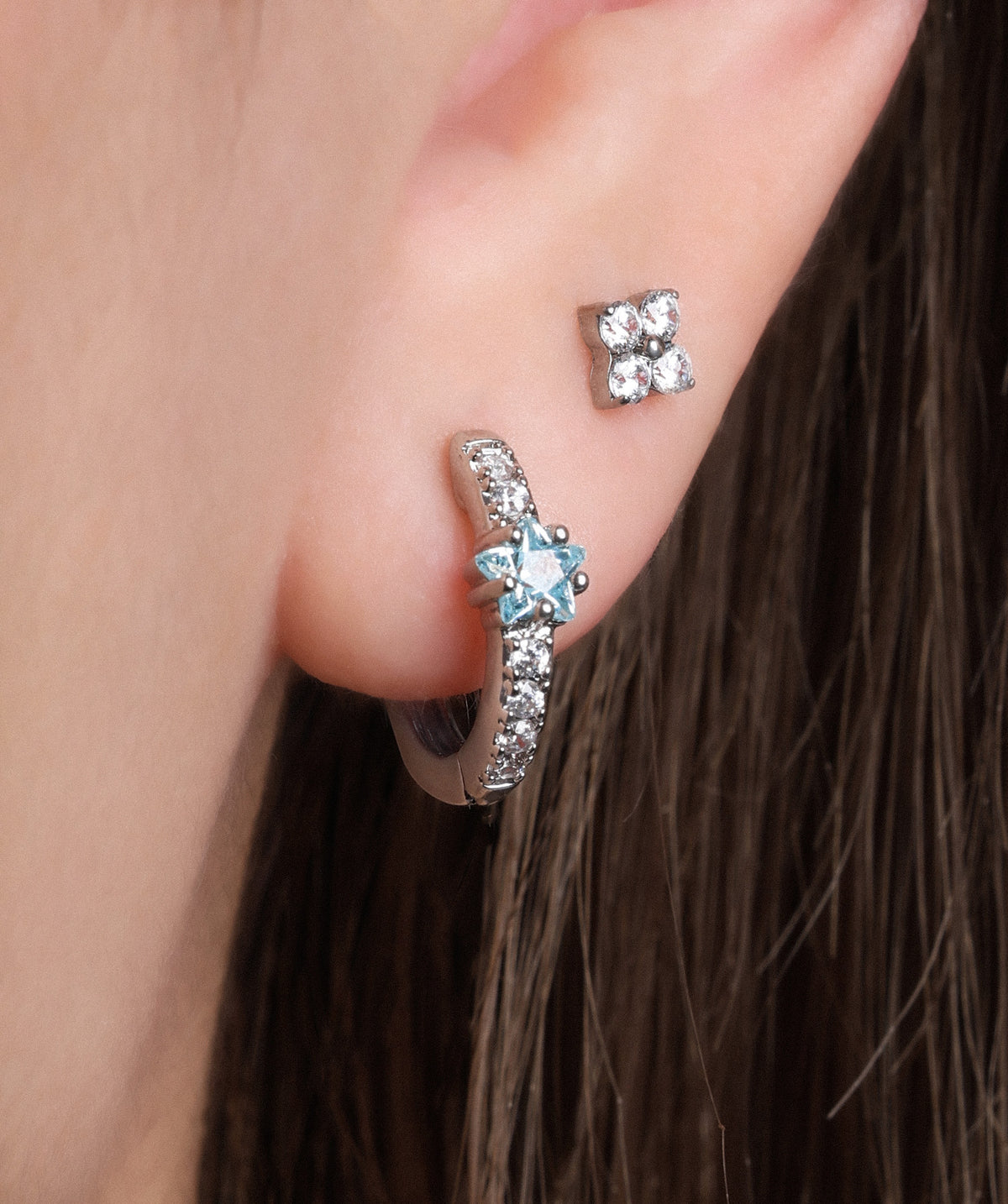 Starry Hoop - Brass - Lobe - Oumo Jewelry