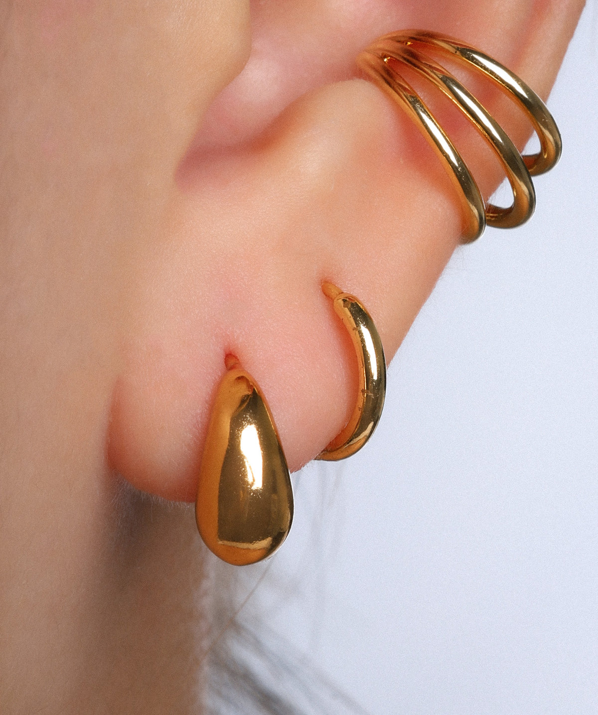 Bold Ear Cuff - Brass - Oumo Jewelry