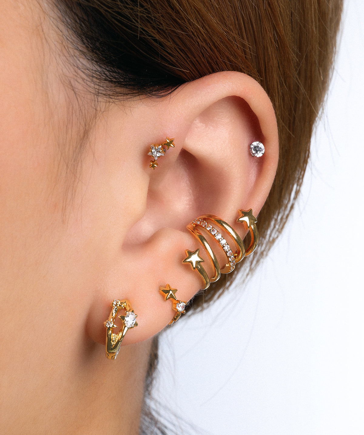 Galaxy Ear Cuff - Brass - Oumo Jewelry