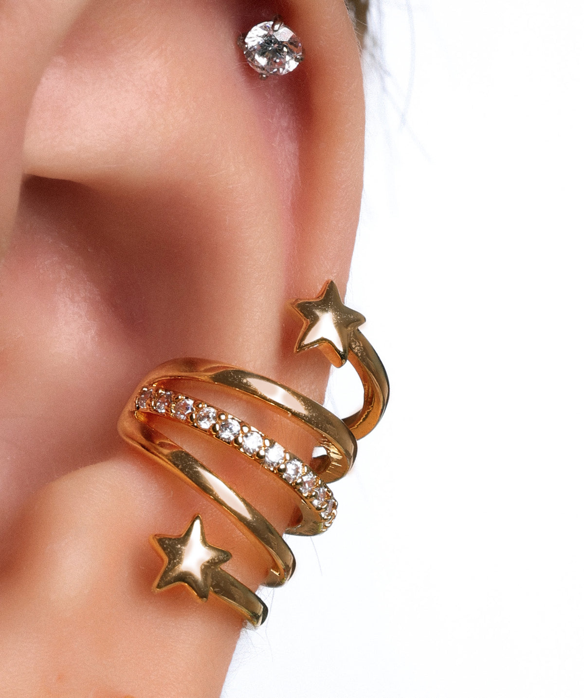 Galaxy Ear Cuff - Brass - Oumo Jewelry