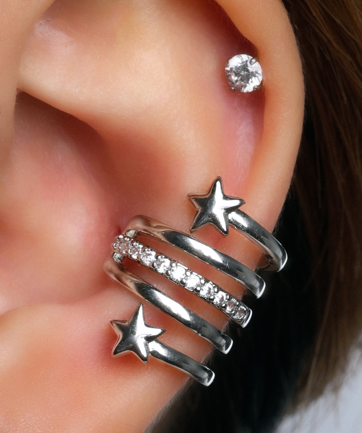Galaxy Ear Cuff - Brass - Oumo Jewelry