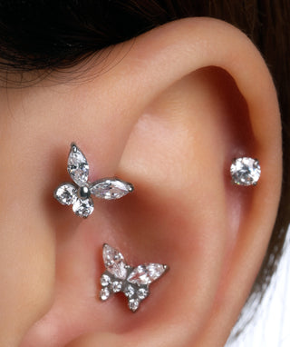 Titanium Butterfly Stud - OumoJewelry