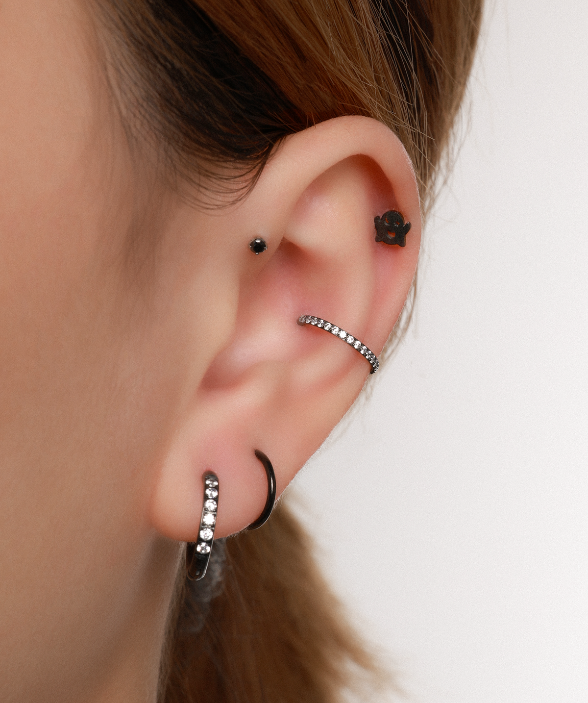 Sparkle Clicker - Stainless Steel - Lobe, Upper Lobe, Helix - Oumo Jewelry
