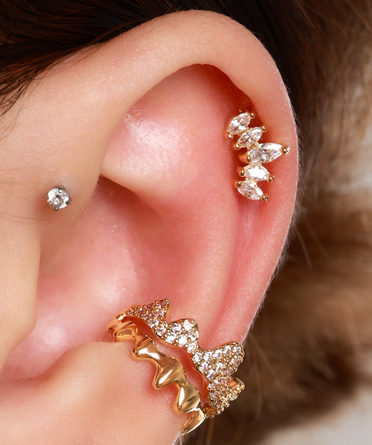Vampire Ear Cuff - Brass - Oumo Jewelry