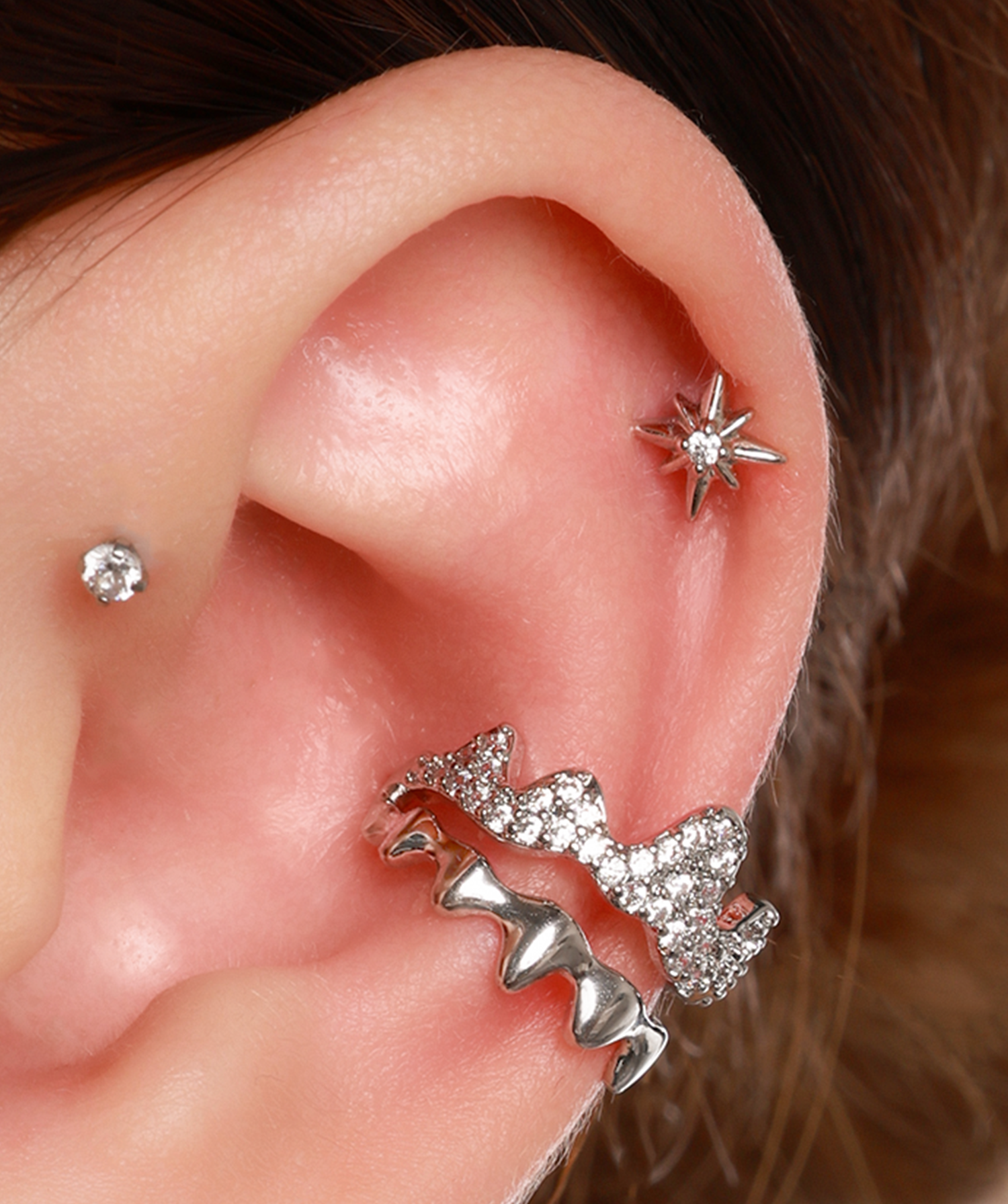 Vampire Ear Cuff - Brass - Oumo Jewelry