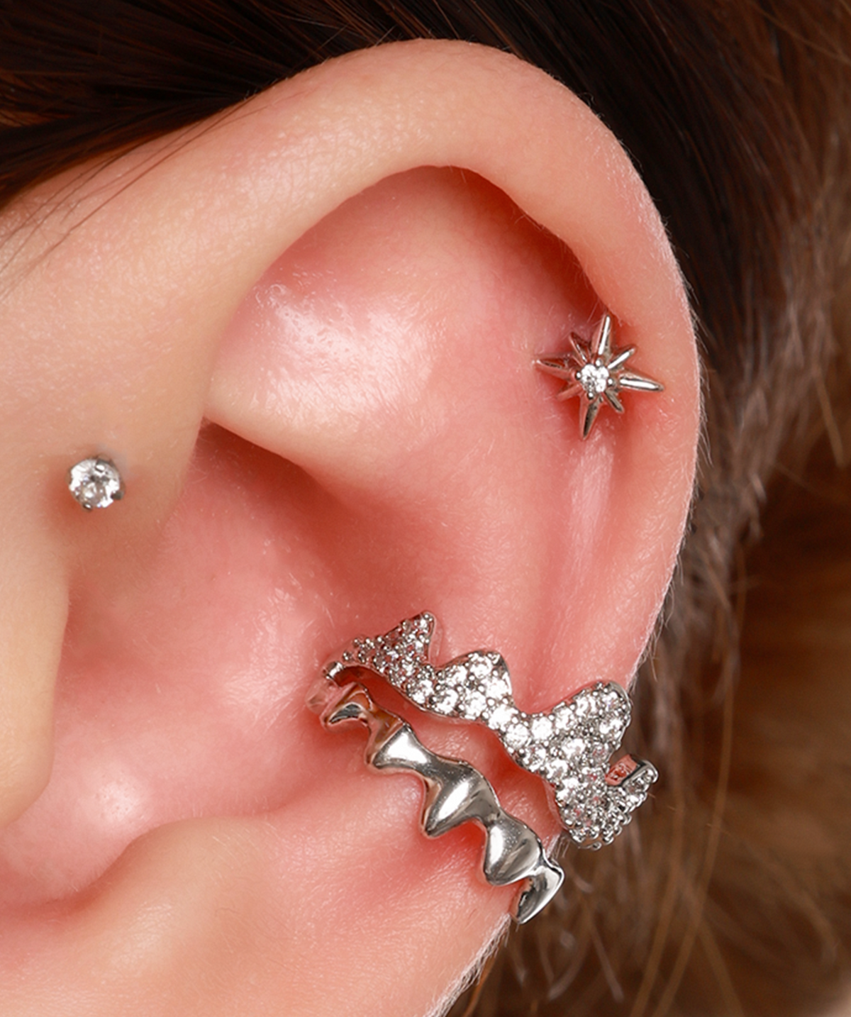 Vampire Ear Cuff - Brass - Oumo Jewelry