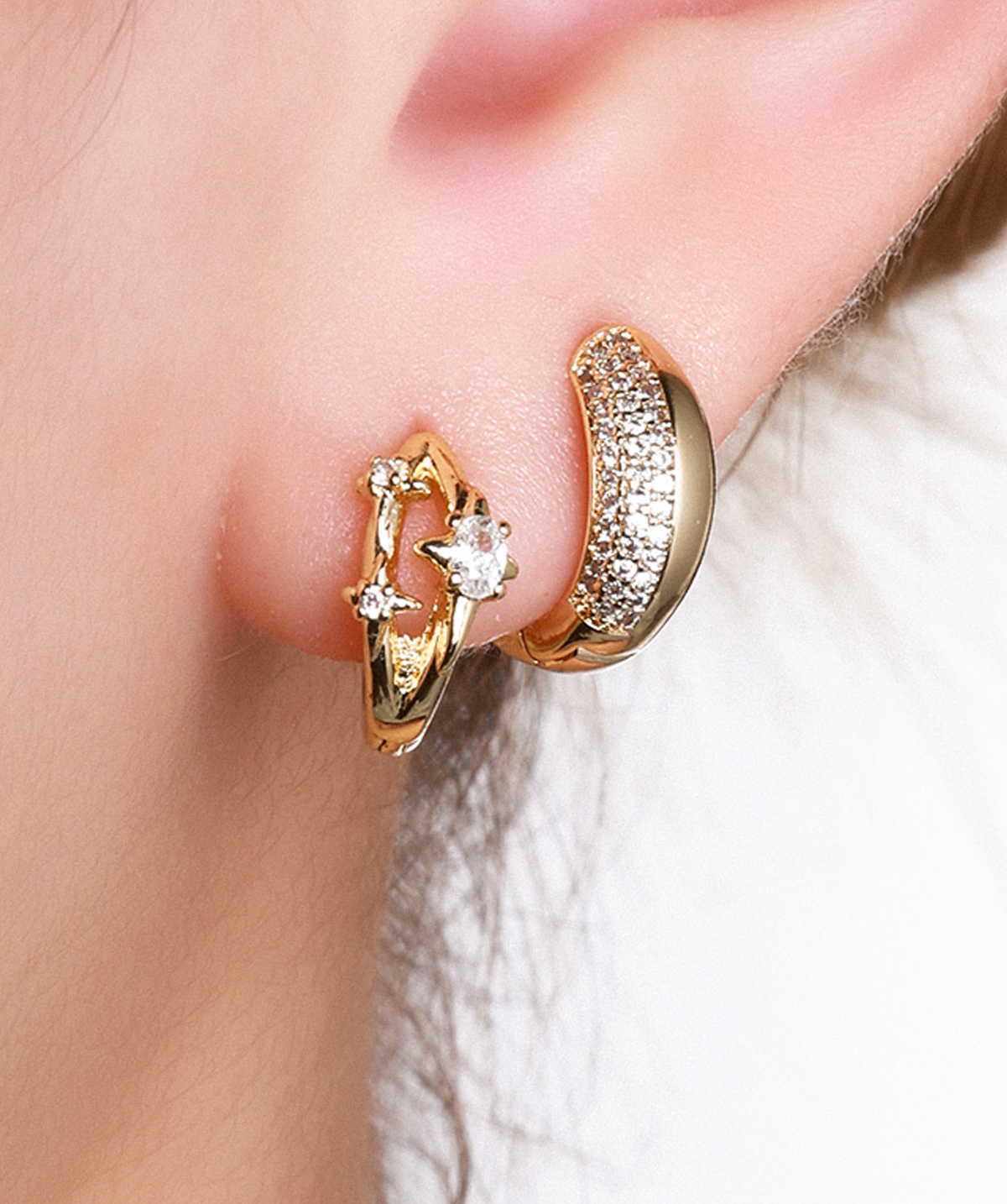 Cora Hoops - Brass - Oumo Jewelry