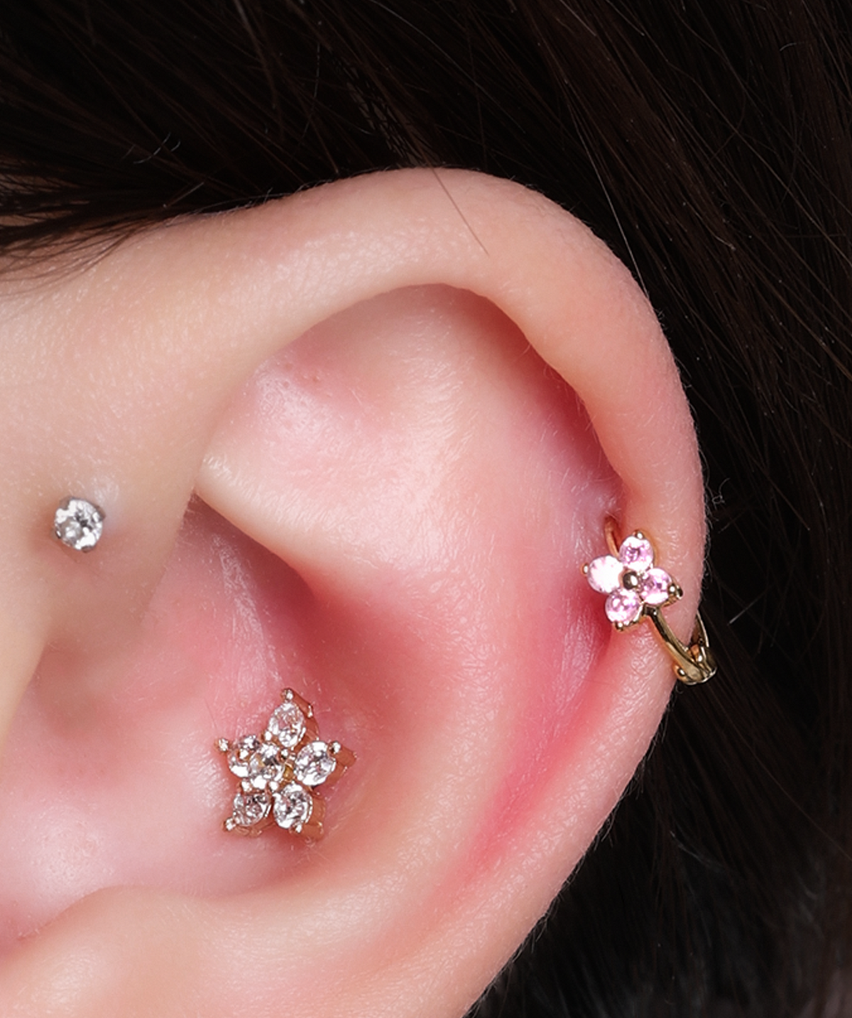 Petal Hoop - Brass - Helix - Oumo Jewelry