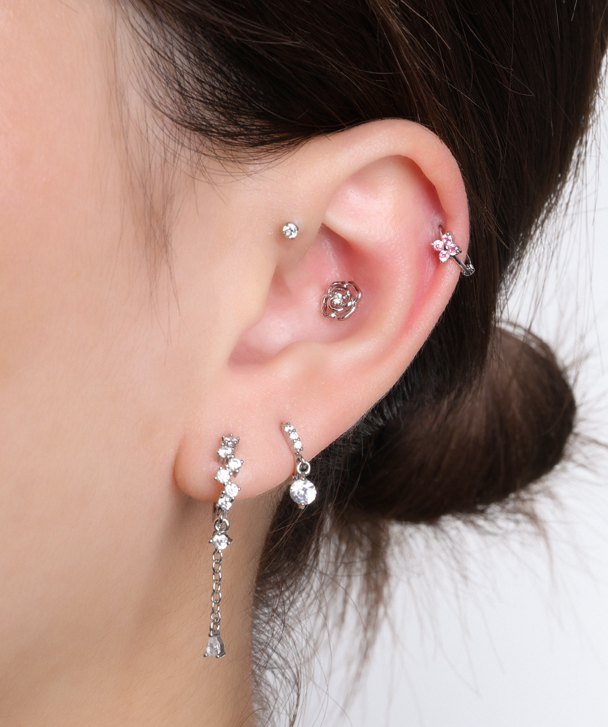 Petal Hoop - Brass - Helix - Oumo Jewelry