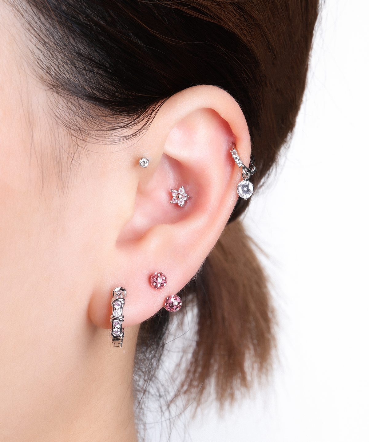 Glow Horseshoe Ring - Stainless Steel - Upper Lobe, Helix, Conch - Oumo Jewelry